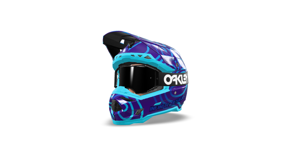 6D ATR 3 Helmet Wrap "Curve" Purple/Blue