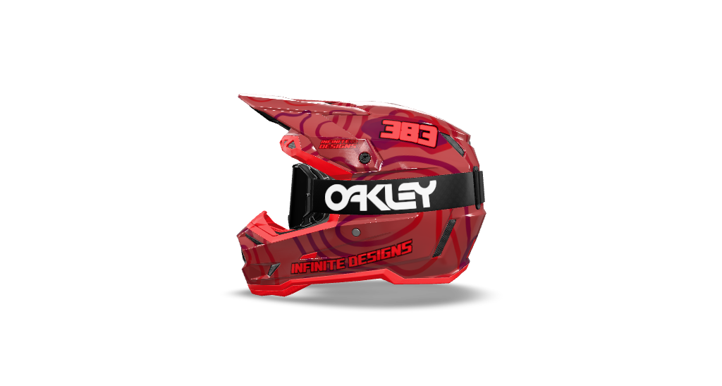6D ATR 3 Helmet Wrap "Curve" Red/Dark Red