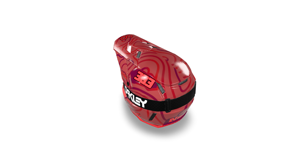 6D ATR 3 Helmet Wrap "Curve" Red/Dark Red