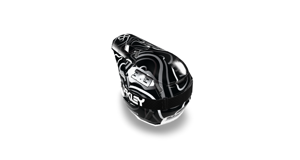 6D ATR 3 Helmet Wrap "Curve" Black/White