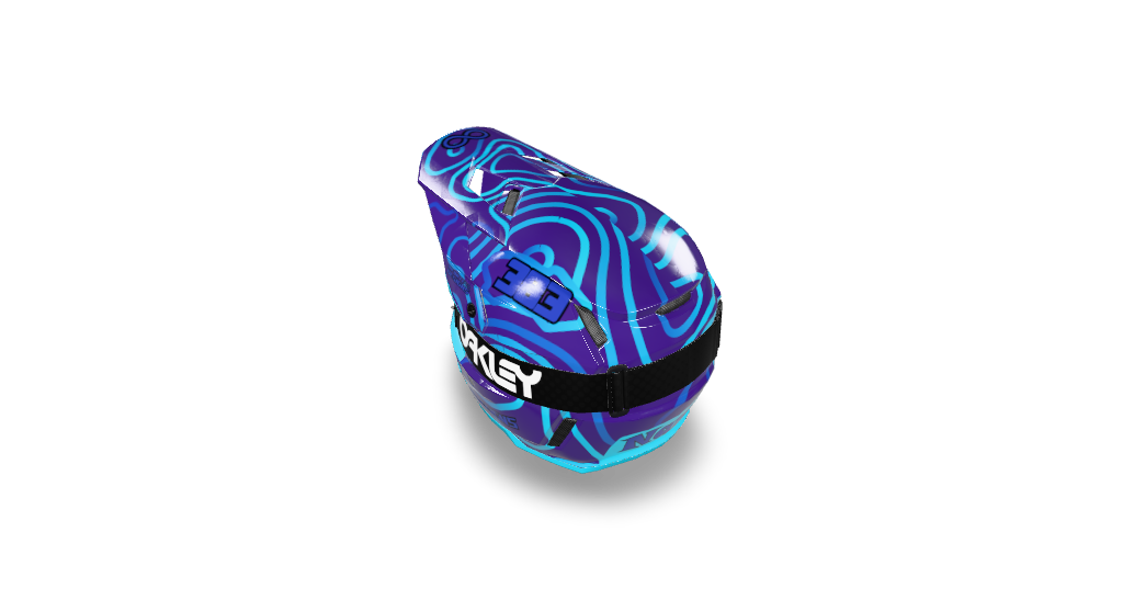 6D ATR 3 Helmet Wrap "Curve" Purple/Blue