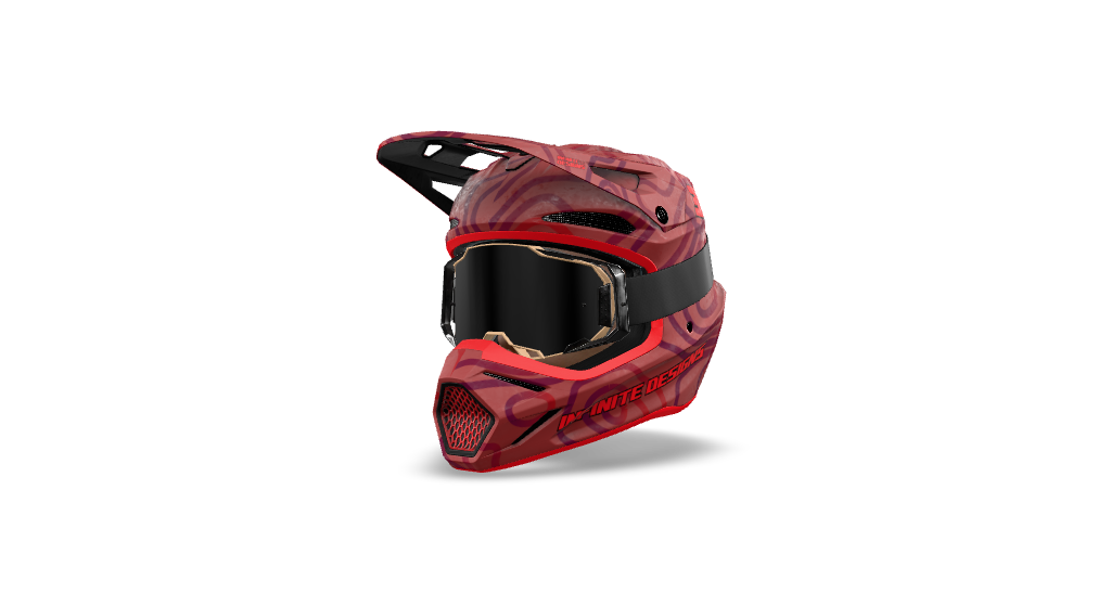 Fox V3 Helmet Wrap "Curve" Red/Dark Red