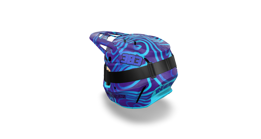 Fox V3 Helmet Wrap "Curve" Purple/Blue