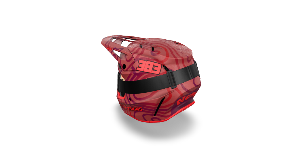 Fox V3 Helmet Wrap "Curve" Red/Dark Red
