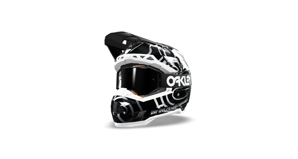 6D ATR 3 Helmet Wrap "Curve" Black/White
