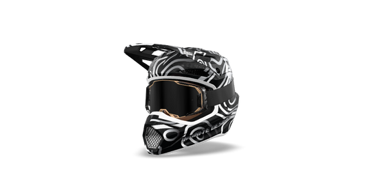 Fox V3 Helmet Wrap "Curve" Black/White