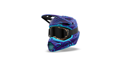 Fox V3 Helmet Wrap "Curve" Purple/Blue