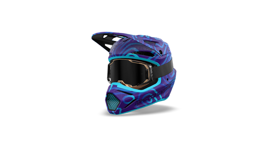 Fox V3 Helmet Wrap "Curve" Purple/Blue