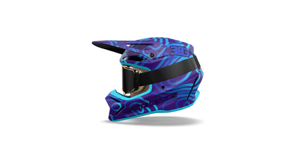Fox V3 Helmet Wrap "Curve" Purple/Blue