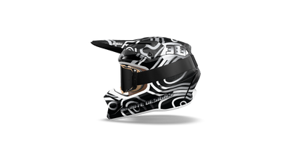 Fox V3 Helmet Wrap "Curve" Black/White