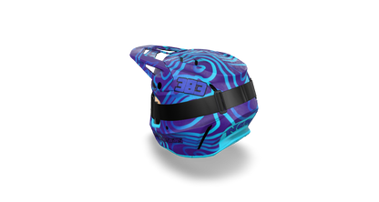 Fox V3 Helmet Wrap "Curve" Purple/Blue