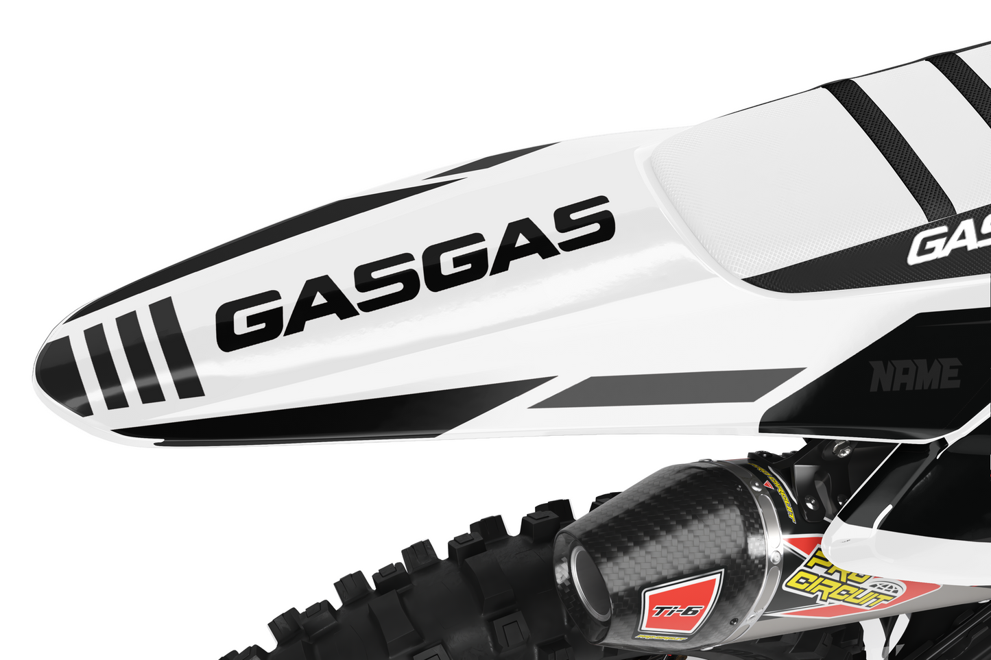 GasGas Semi-Custom "Ribbed" White