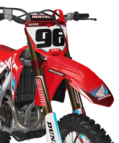 Honda Semi-Custom "Hostile" Dark Red/Aqua