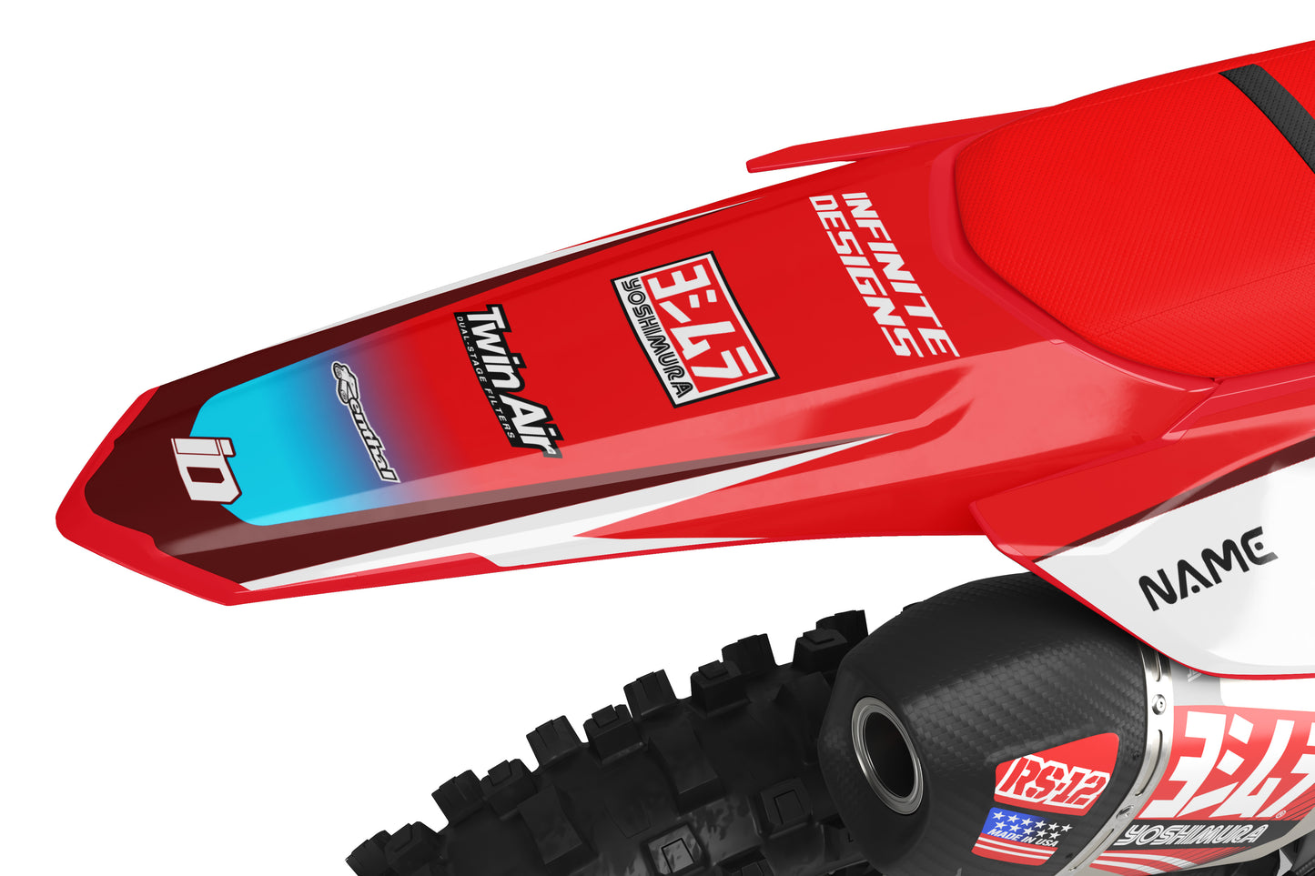 Honda Semi-Custom "Hostile" Dark Red/Aqua