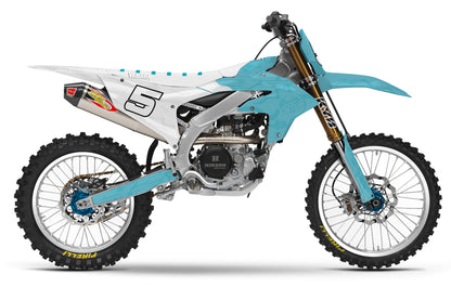 Yamaha Semi-Custom "Smoke" Aqua/White